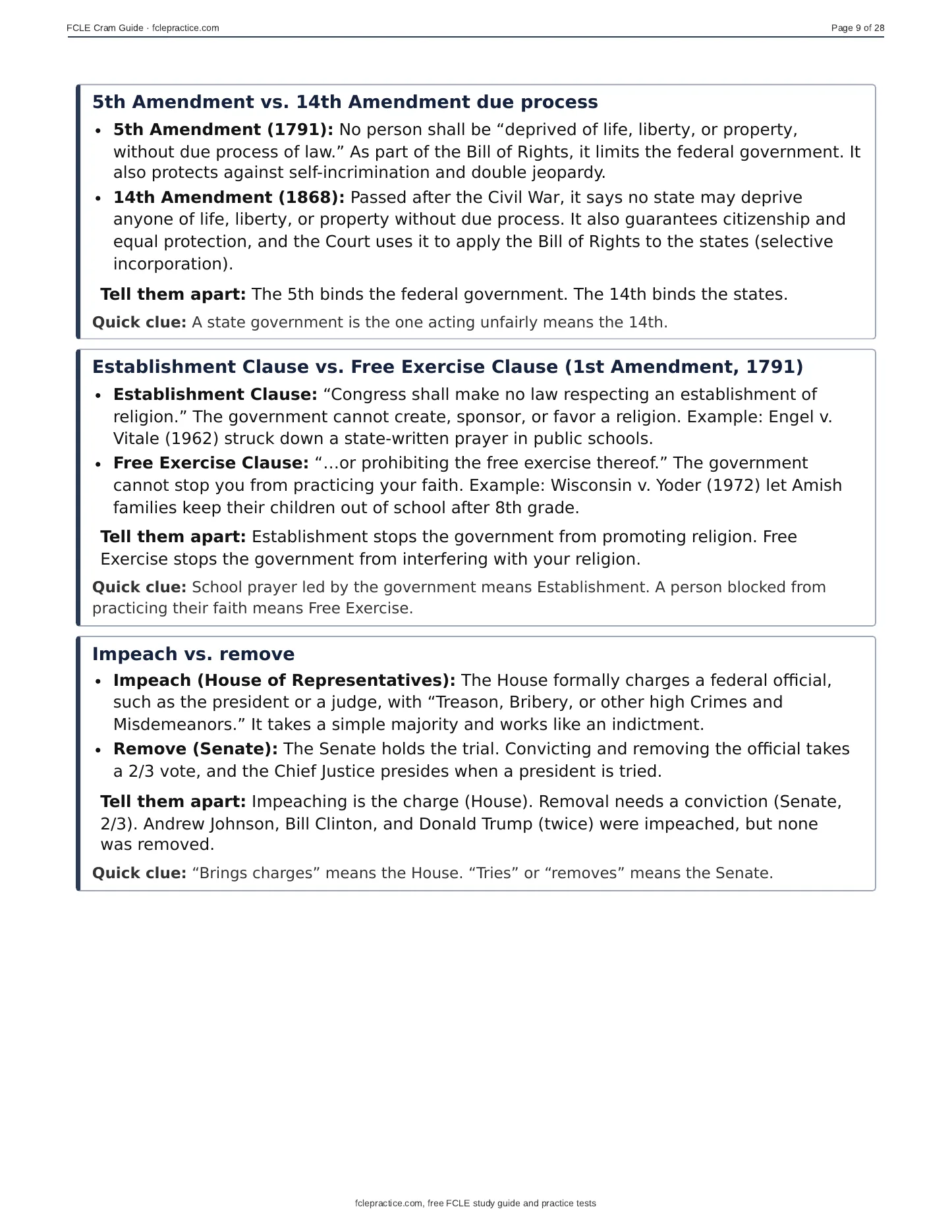 FCLE Cram Guide, page 9 of 20: Document
